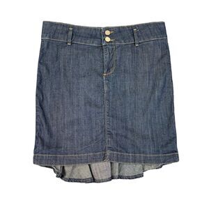 Vintage Paige Skirt Women 28 Denim Beverly Blvd Back Pleated Fishtail Zip Fly